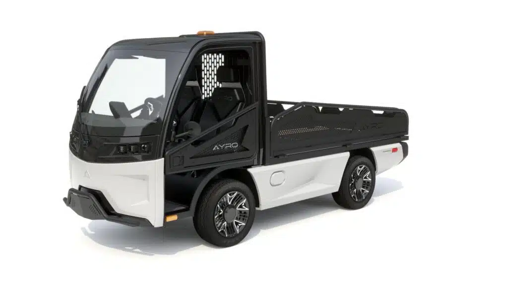 2023 AYRO Vanish low speed electric vehicle with truck bed